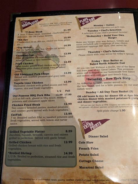 Online Menu of Old Father Inn, Tucson, AZ